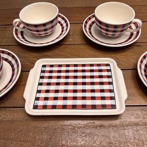 Vintage Tea Cup Saucer and Snack Tray.